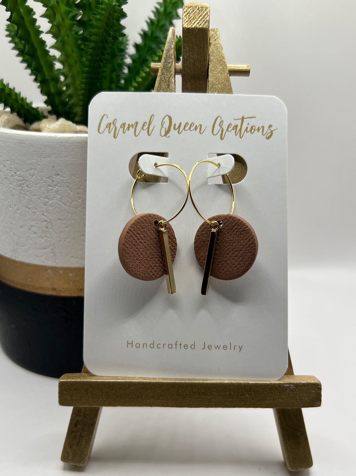 Steel bar circle dangles