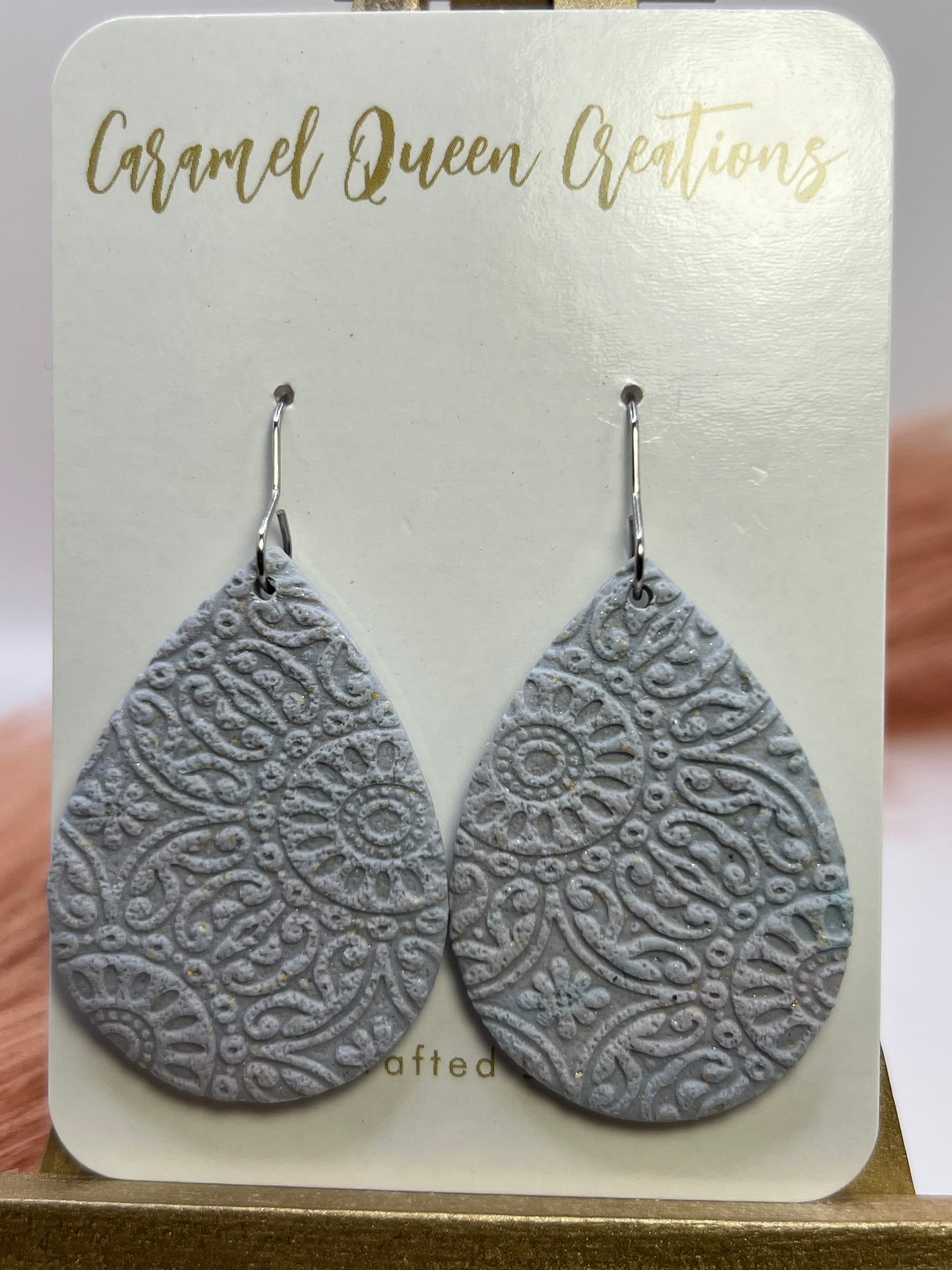 Lavender teardrop dangles