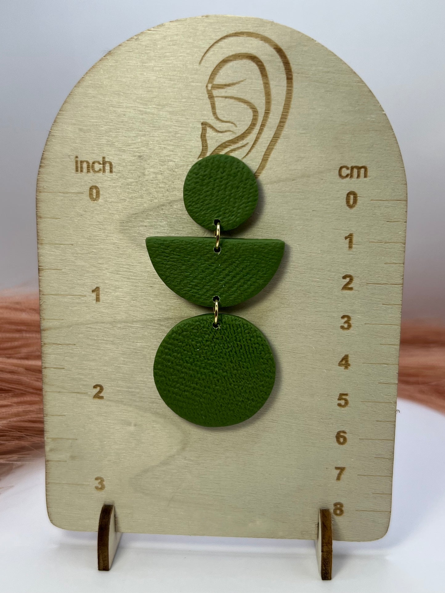Olive green dangles