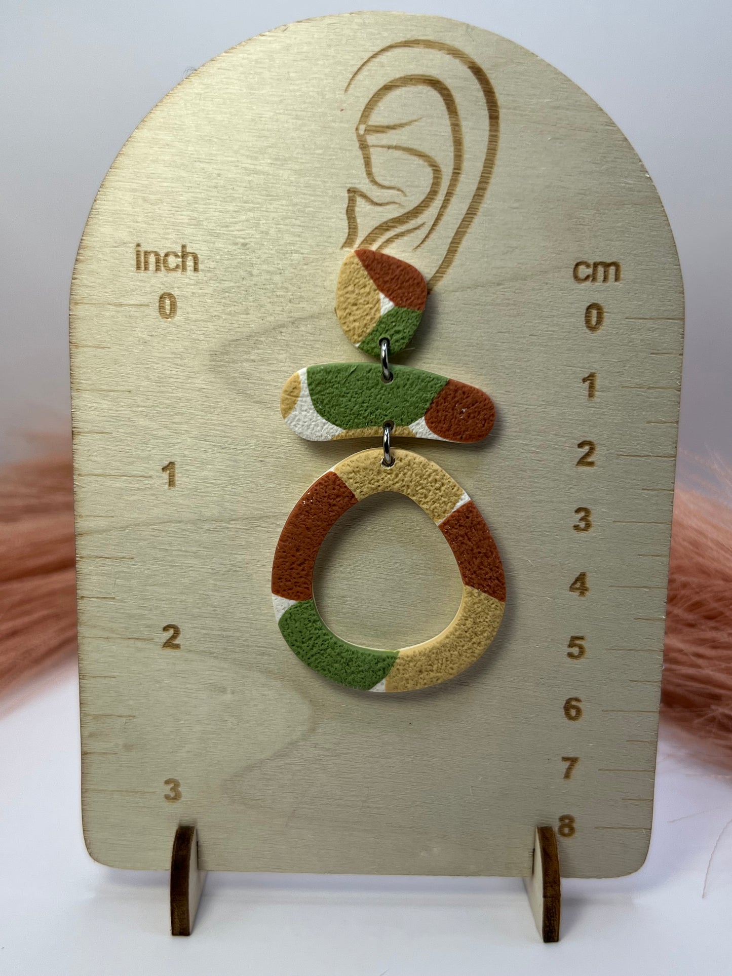 Multicolored boho dangles