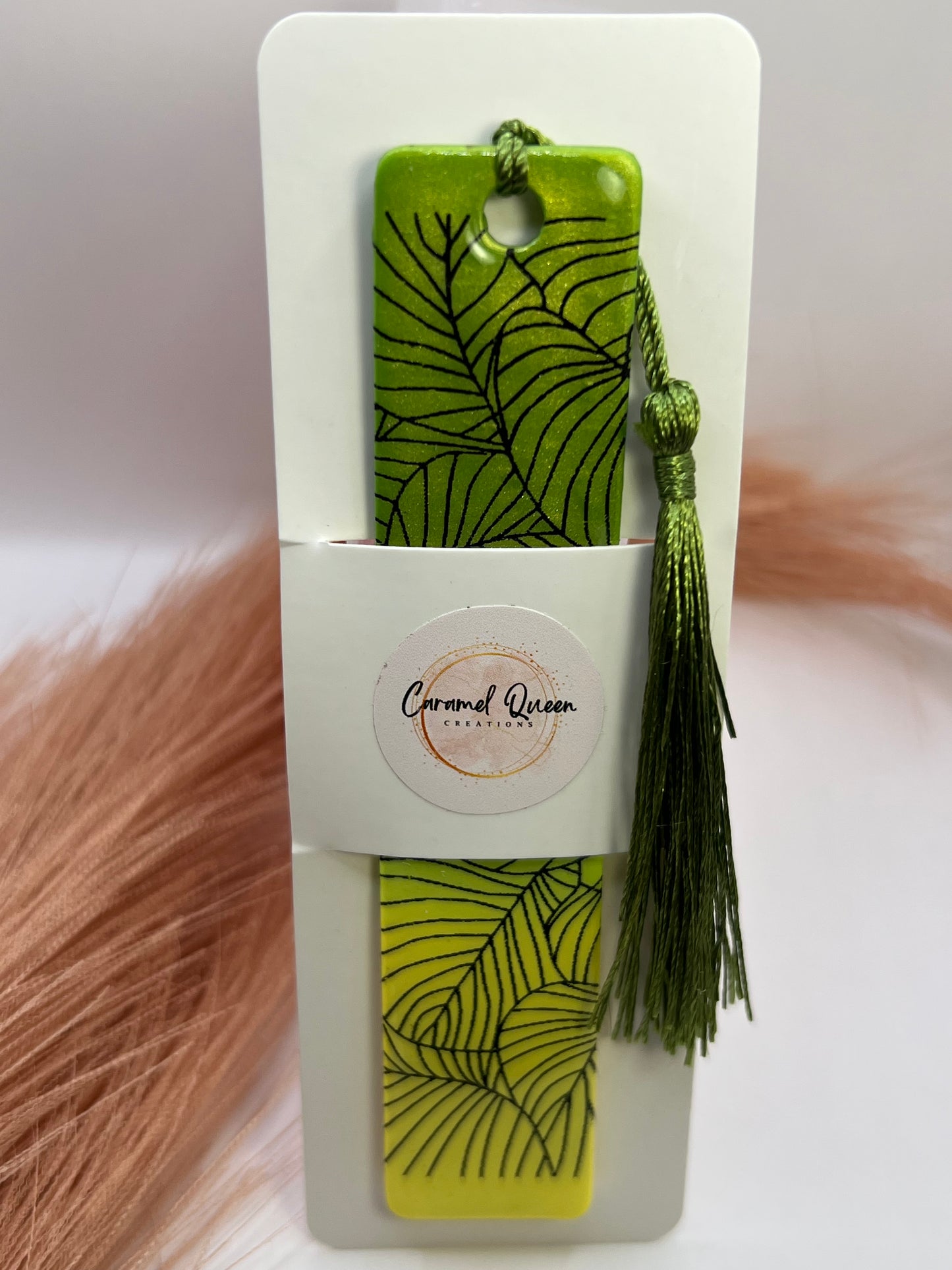 Tropical leaf inspired bookmark