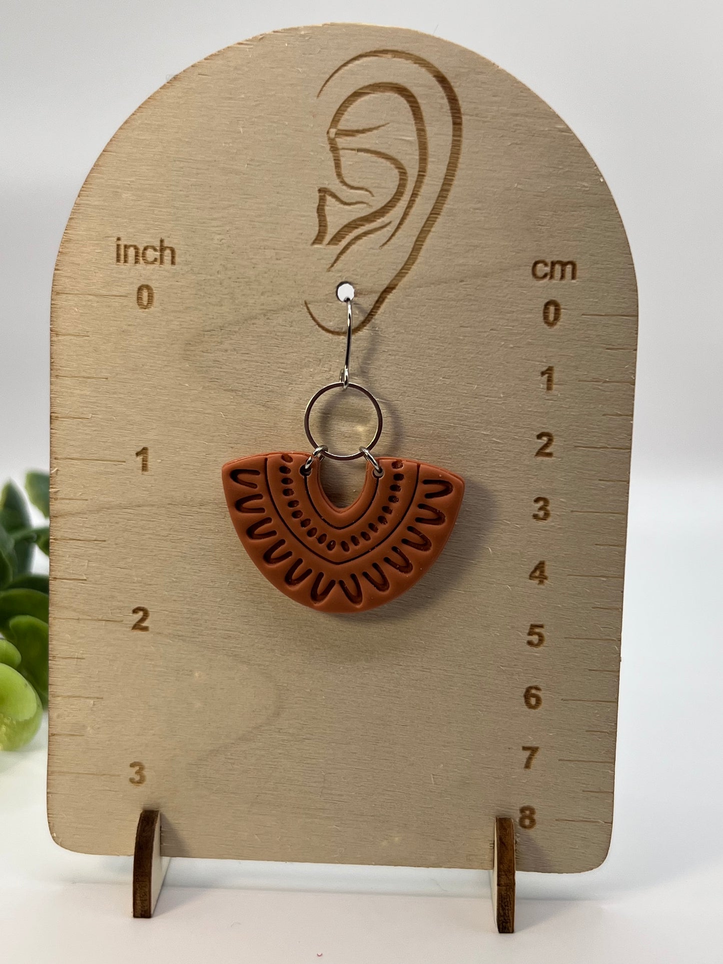 Terracotta boho dangles