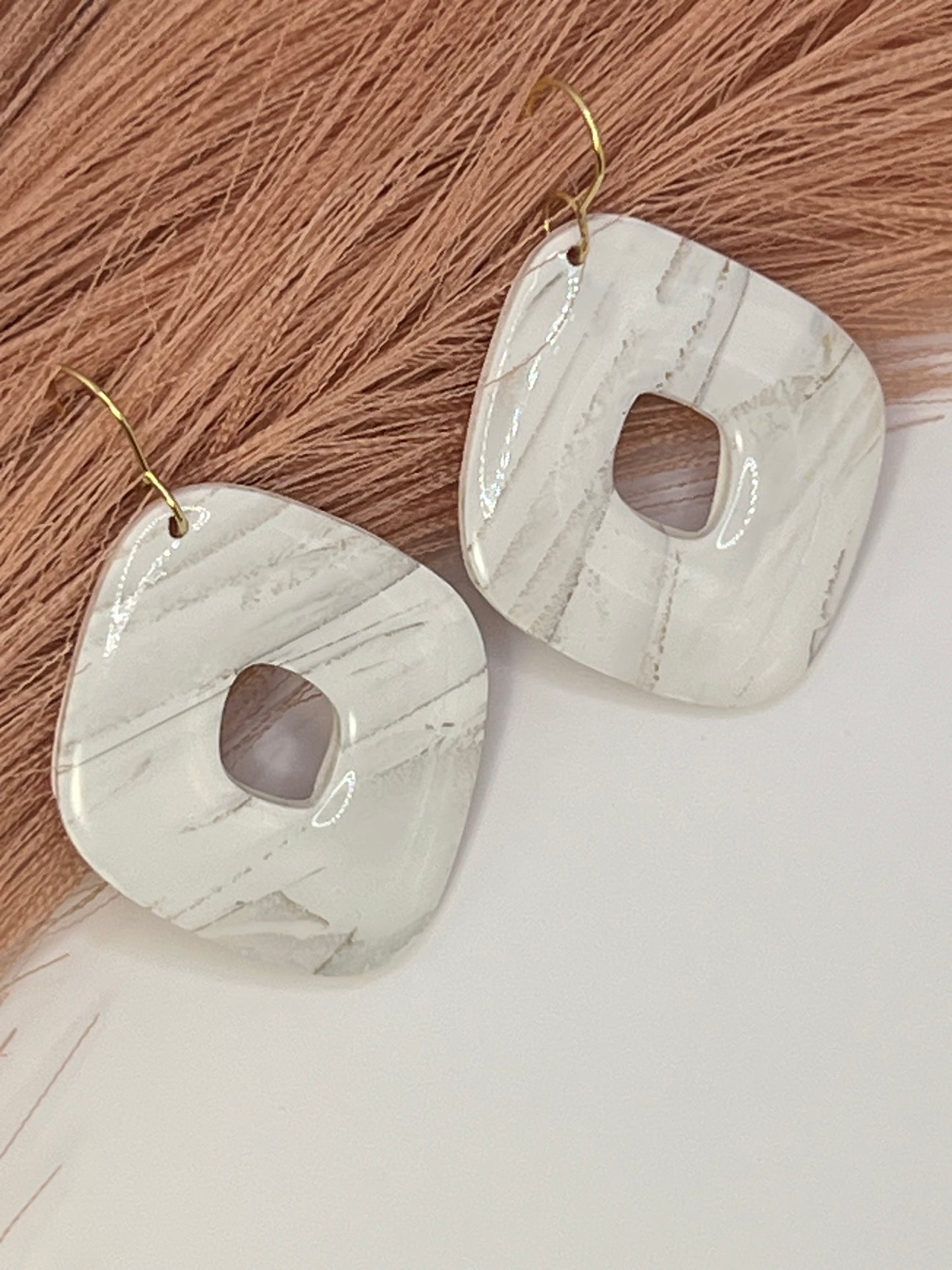 Diamond gold and white dangles