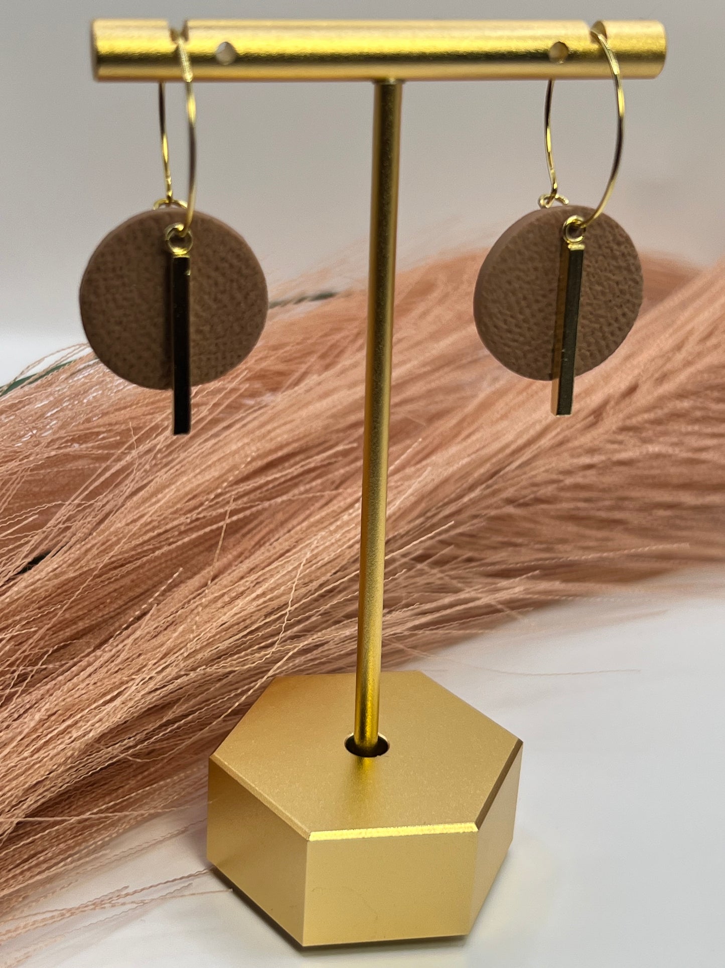 Steel bar circle dangles