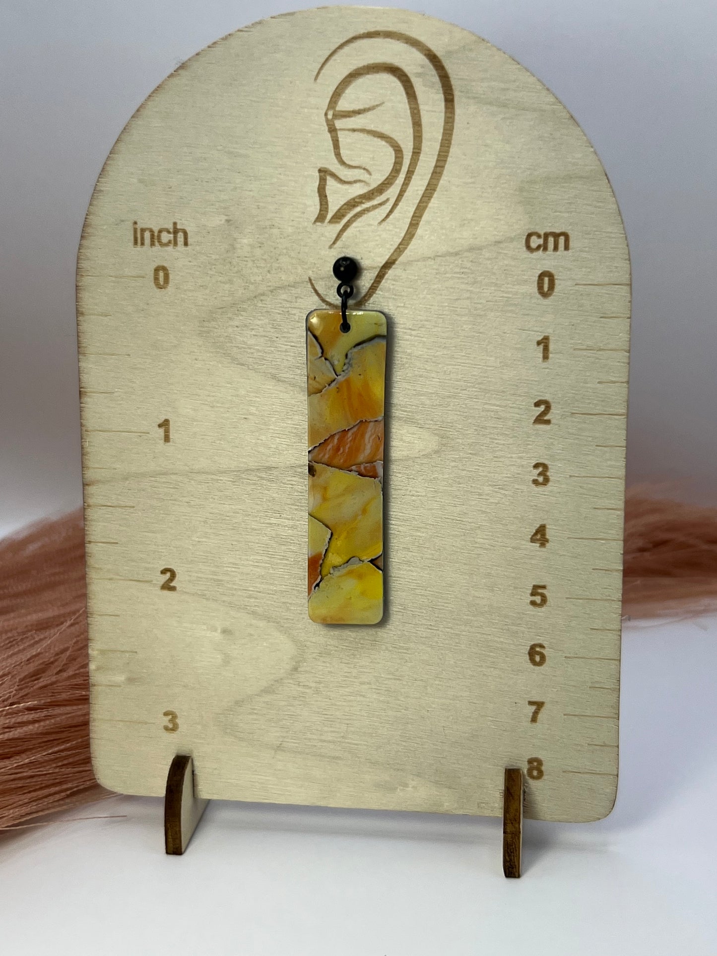 Sunrise watercolor long dangles