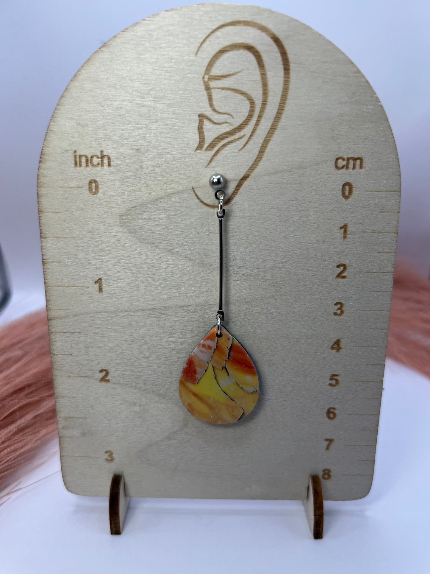 Sunrise multicolored teardrop dangles