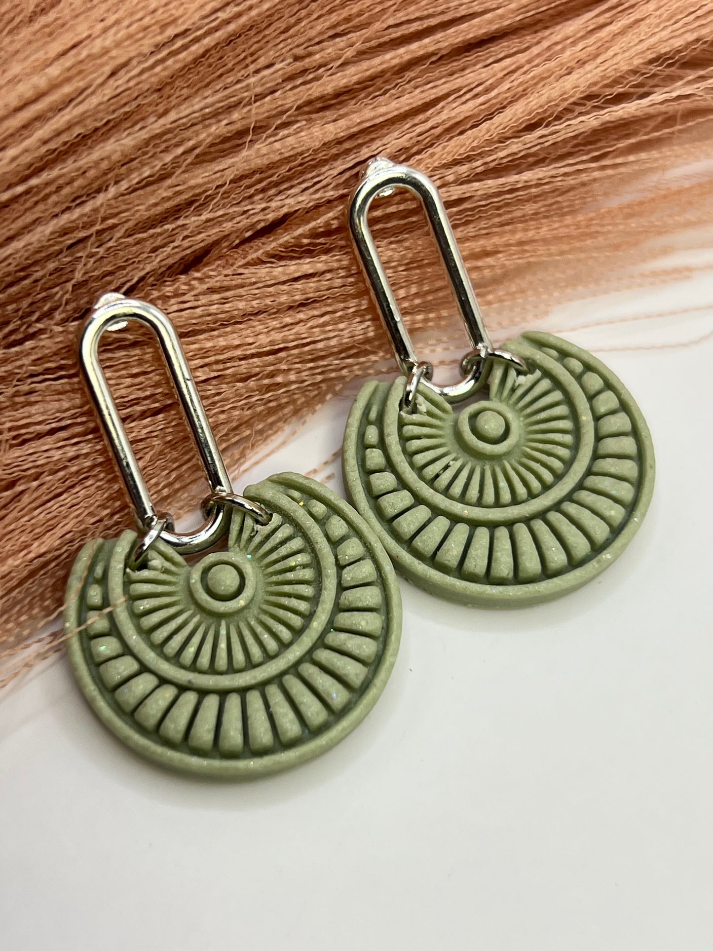 Mint green boho dangles