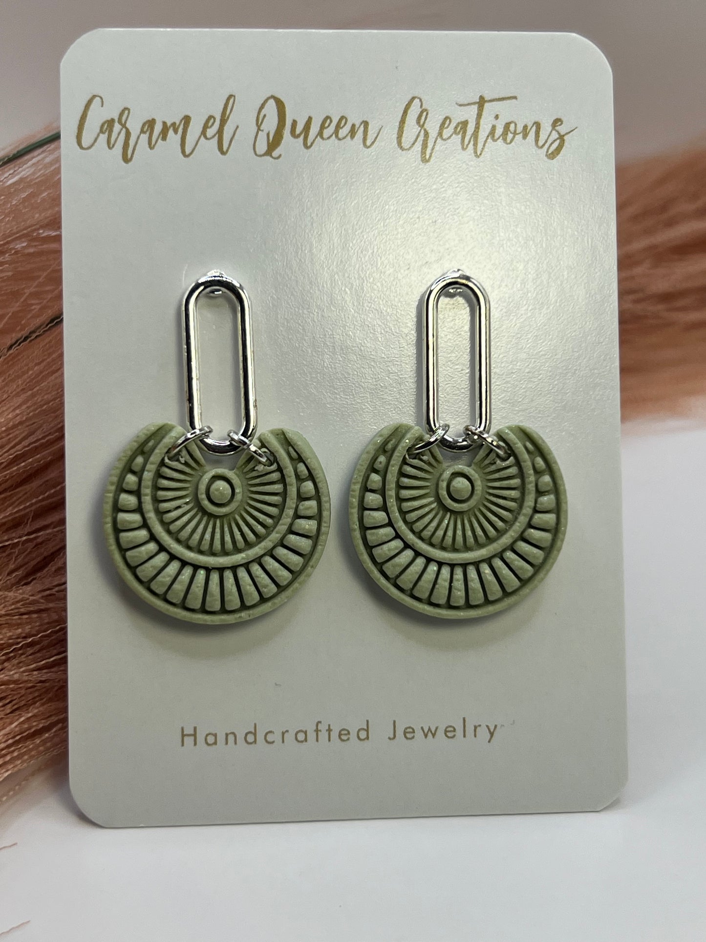 Mint green boho dangles