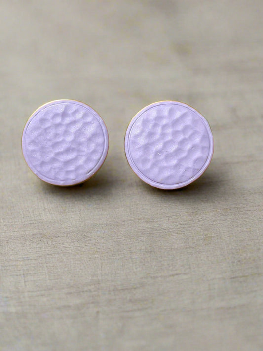 Lilac blush polymer clay studs