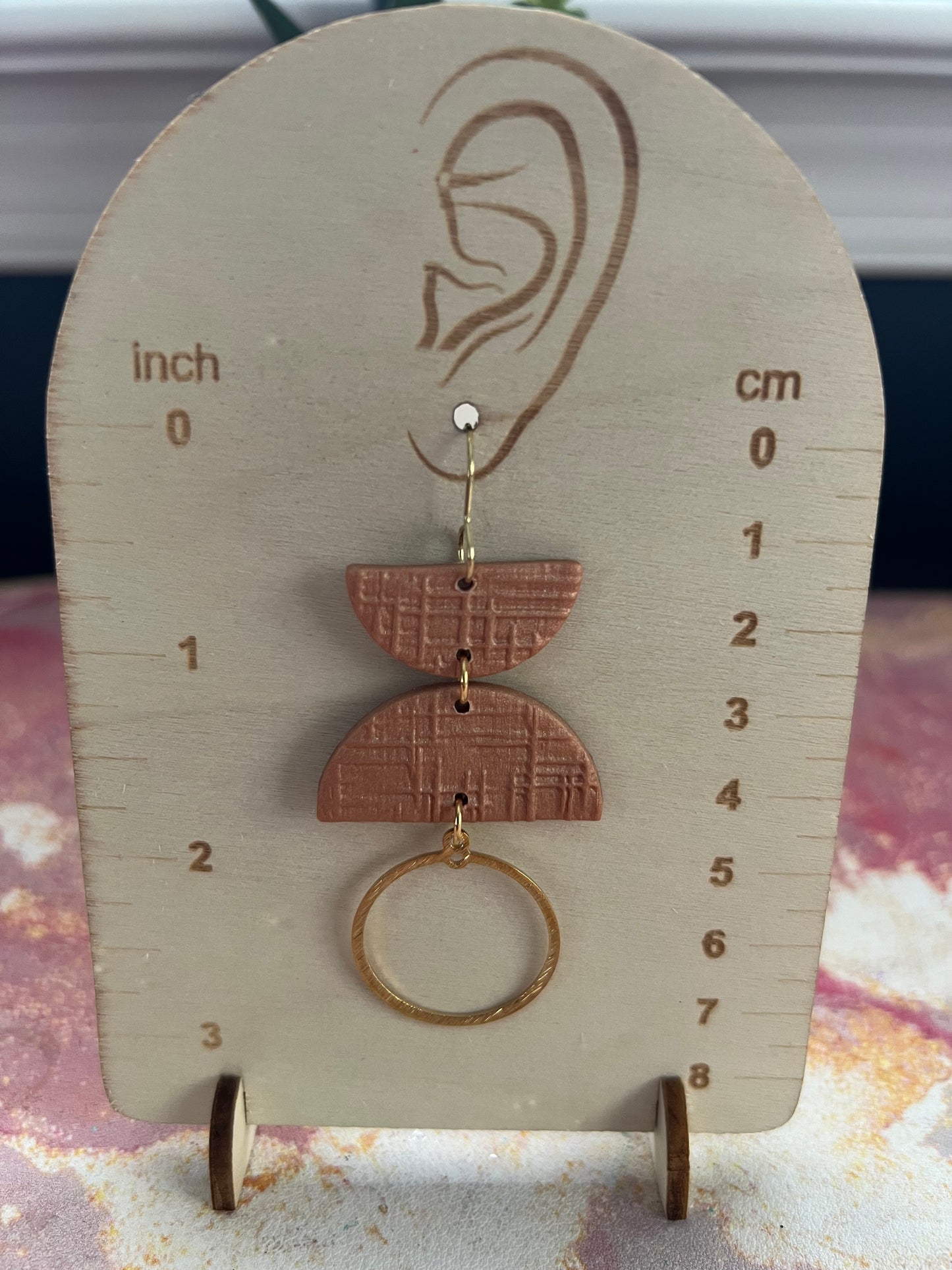 Bronze abstract dangles