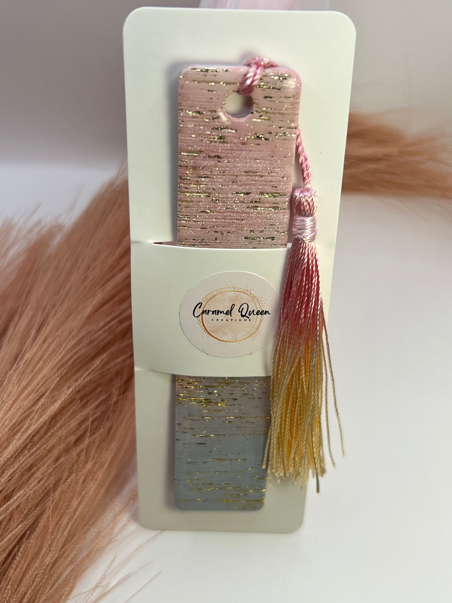 Multicolored gold foil bookmark