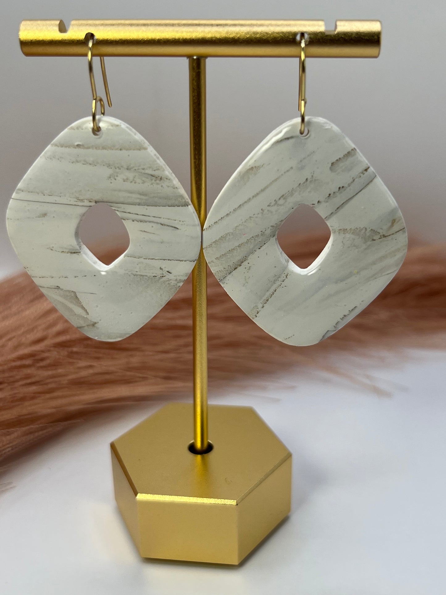 Diamond gold and white dangles