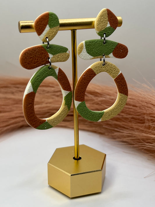 Multicolored boho dangles