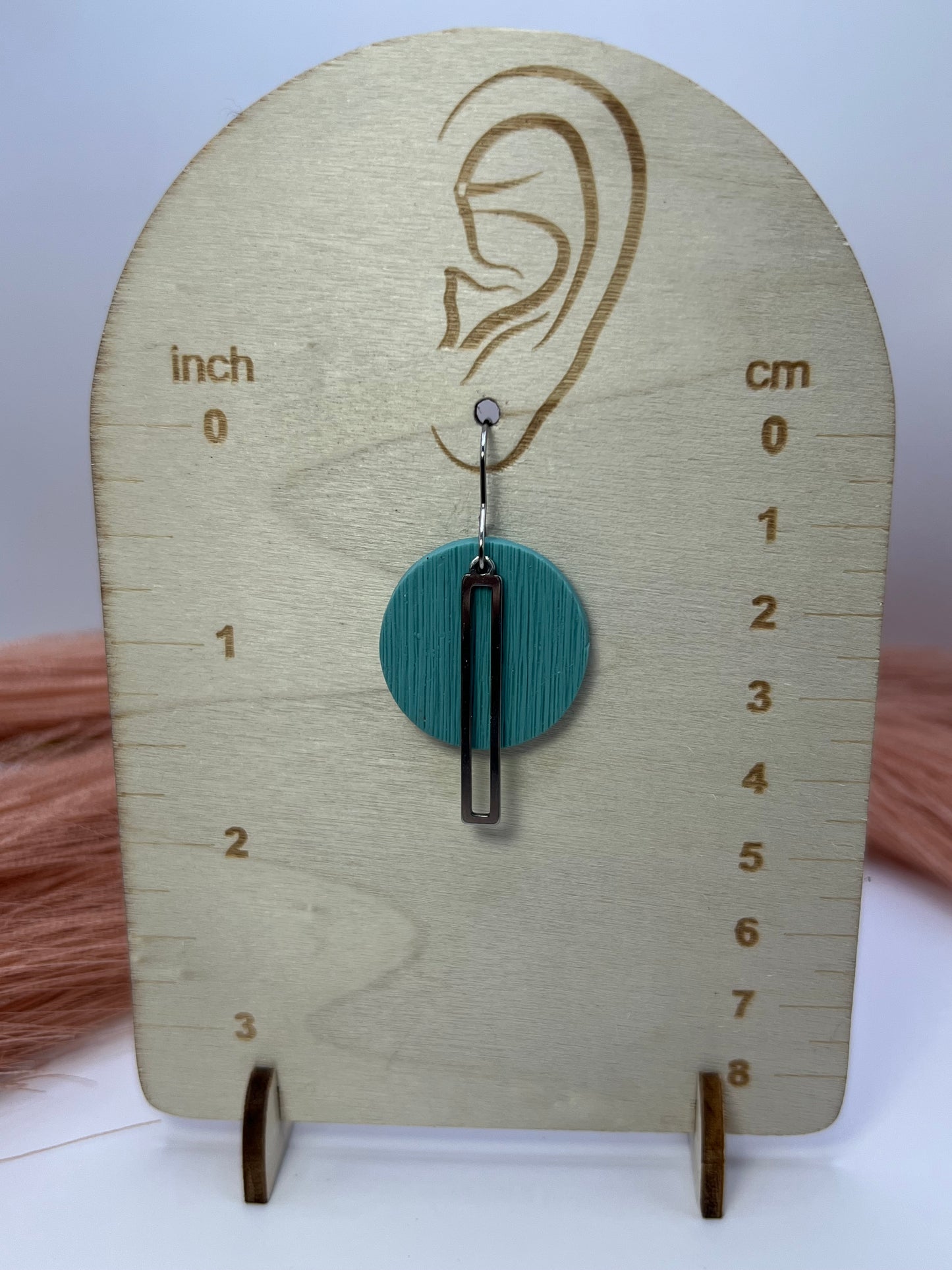 Turquoise circular dangles