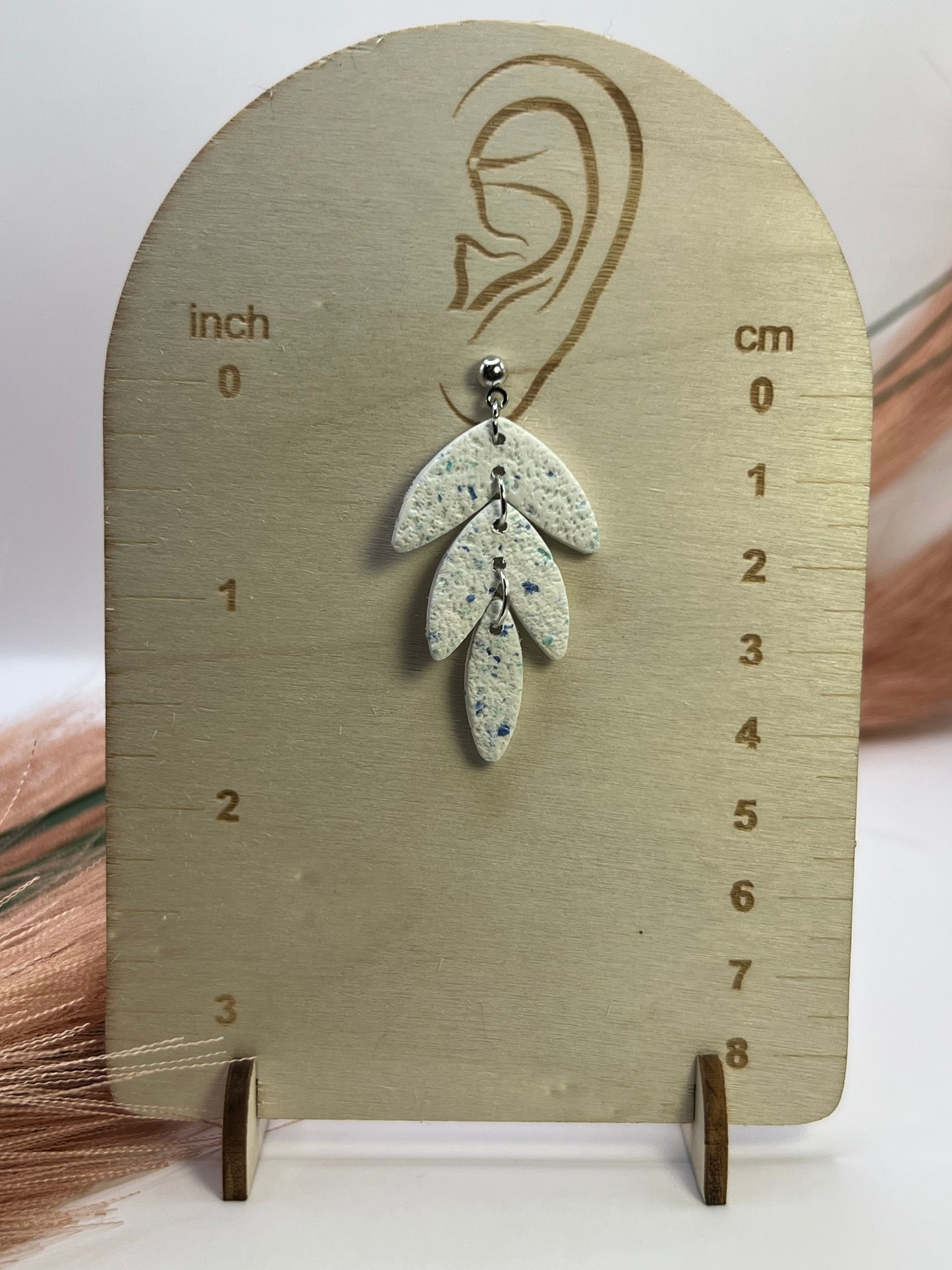 Confetti teardrop dangles