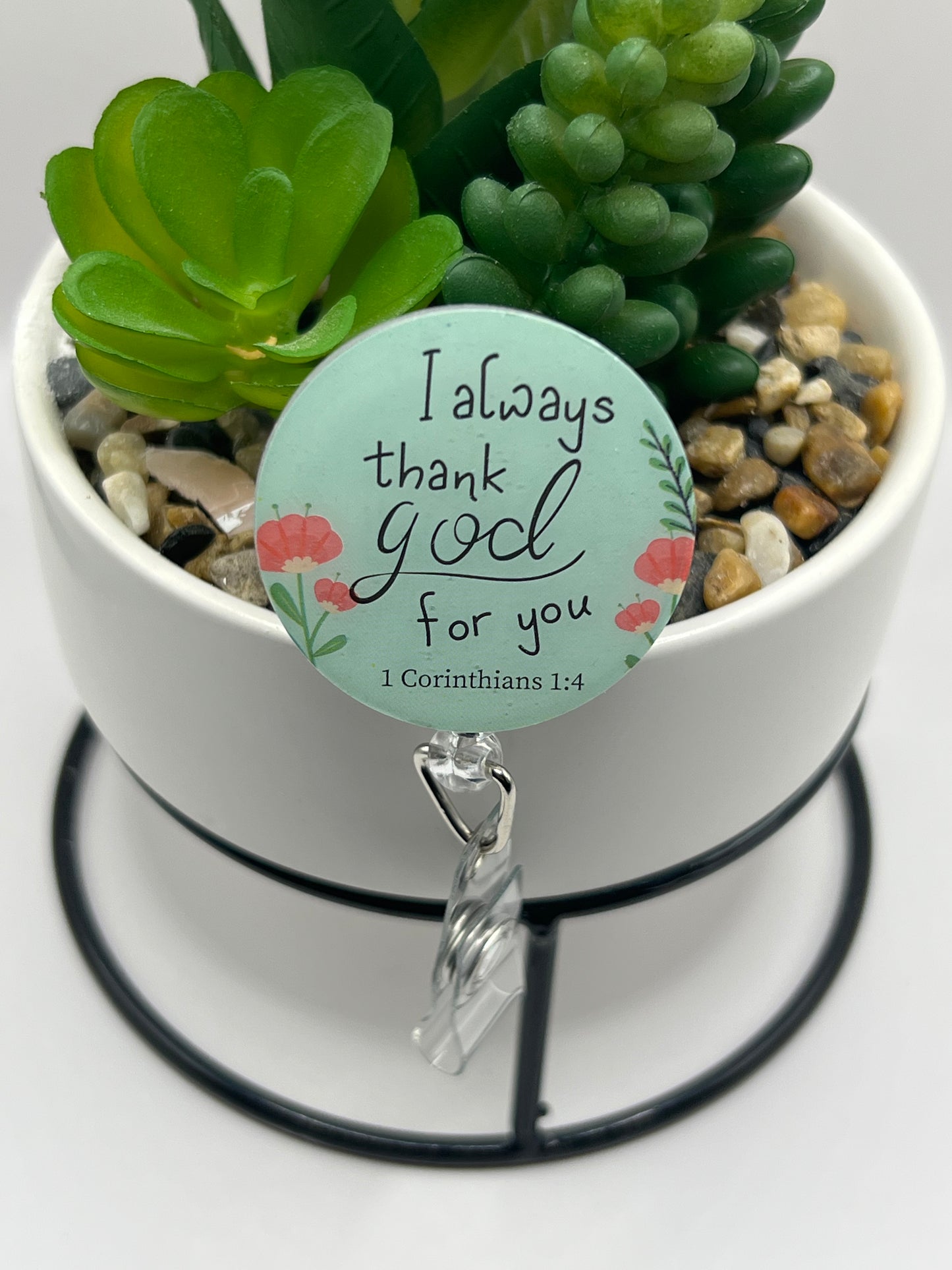 “I always thank God” badge reel