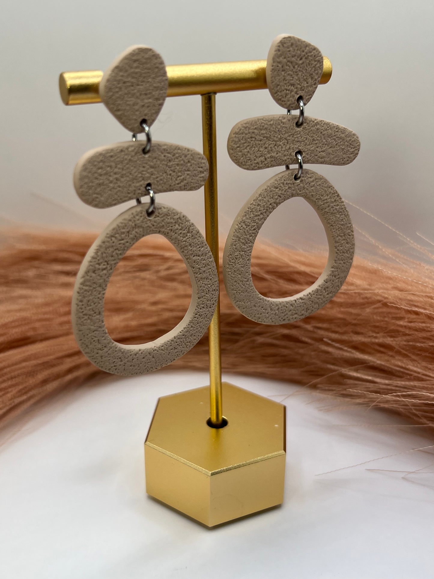 Beige boho dangles