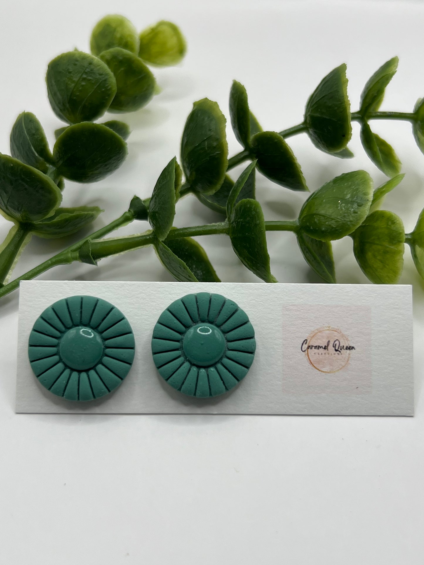 Turquoise boho studs