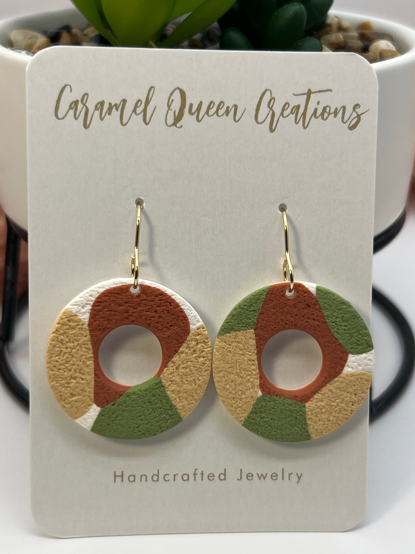 Tri circular boho dangles