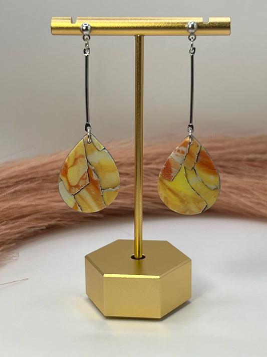 Sunrise multicolored teardrop dangles
