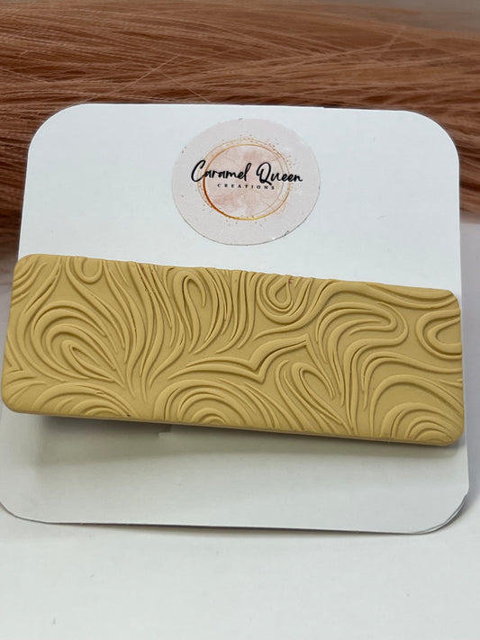 Beige swirl hair clip