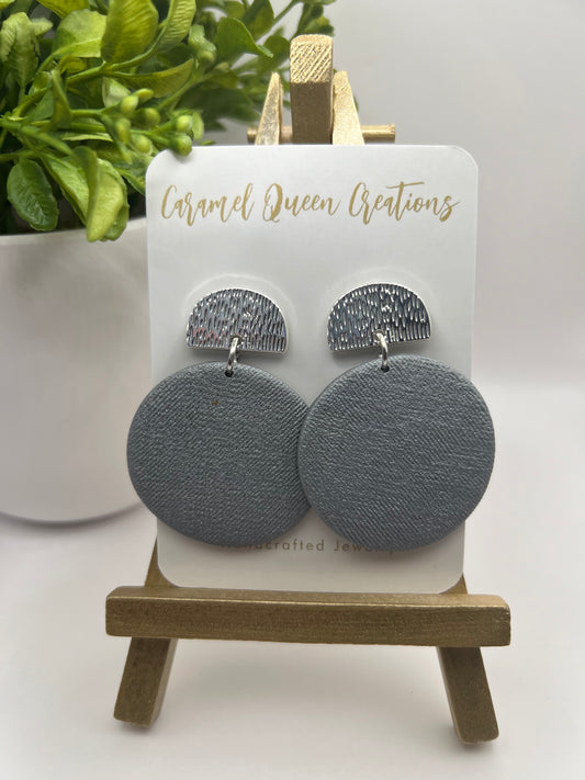 Gray polymer clay dangles