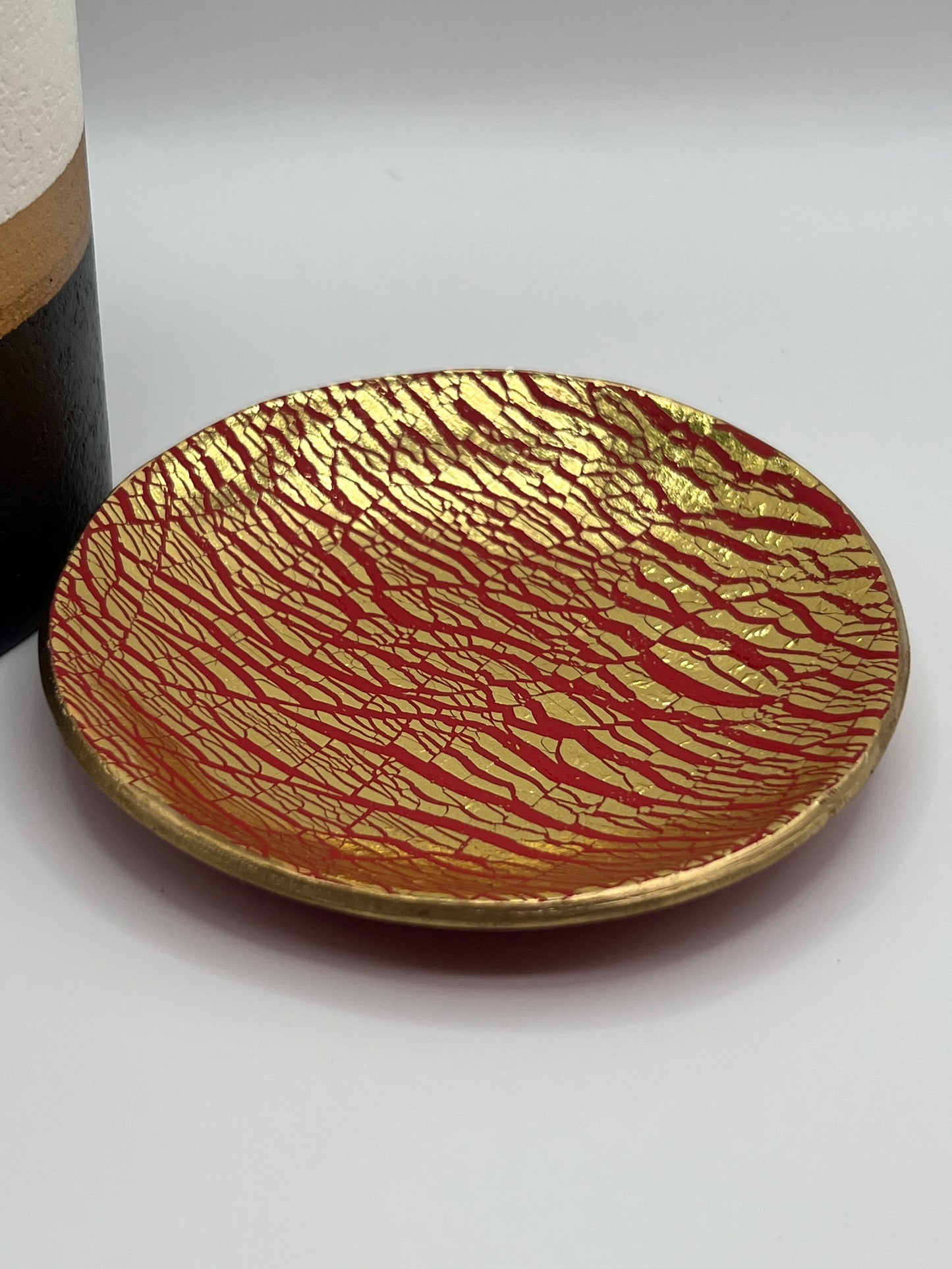 Red gold foiled trinket dish