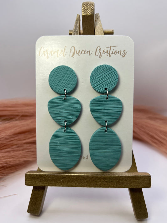Turquoise three tier dangles