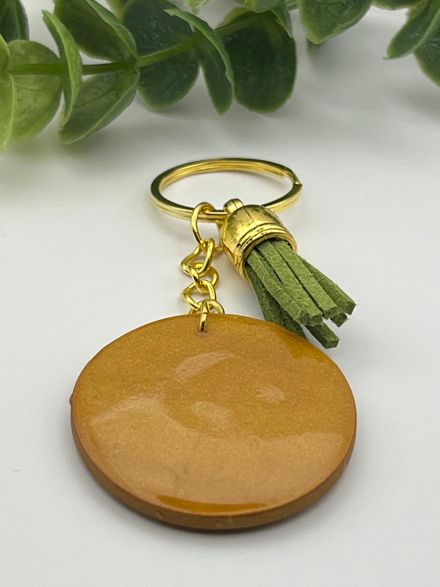 Olive green Inspirational keychain