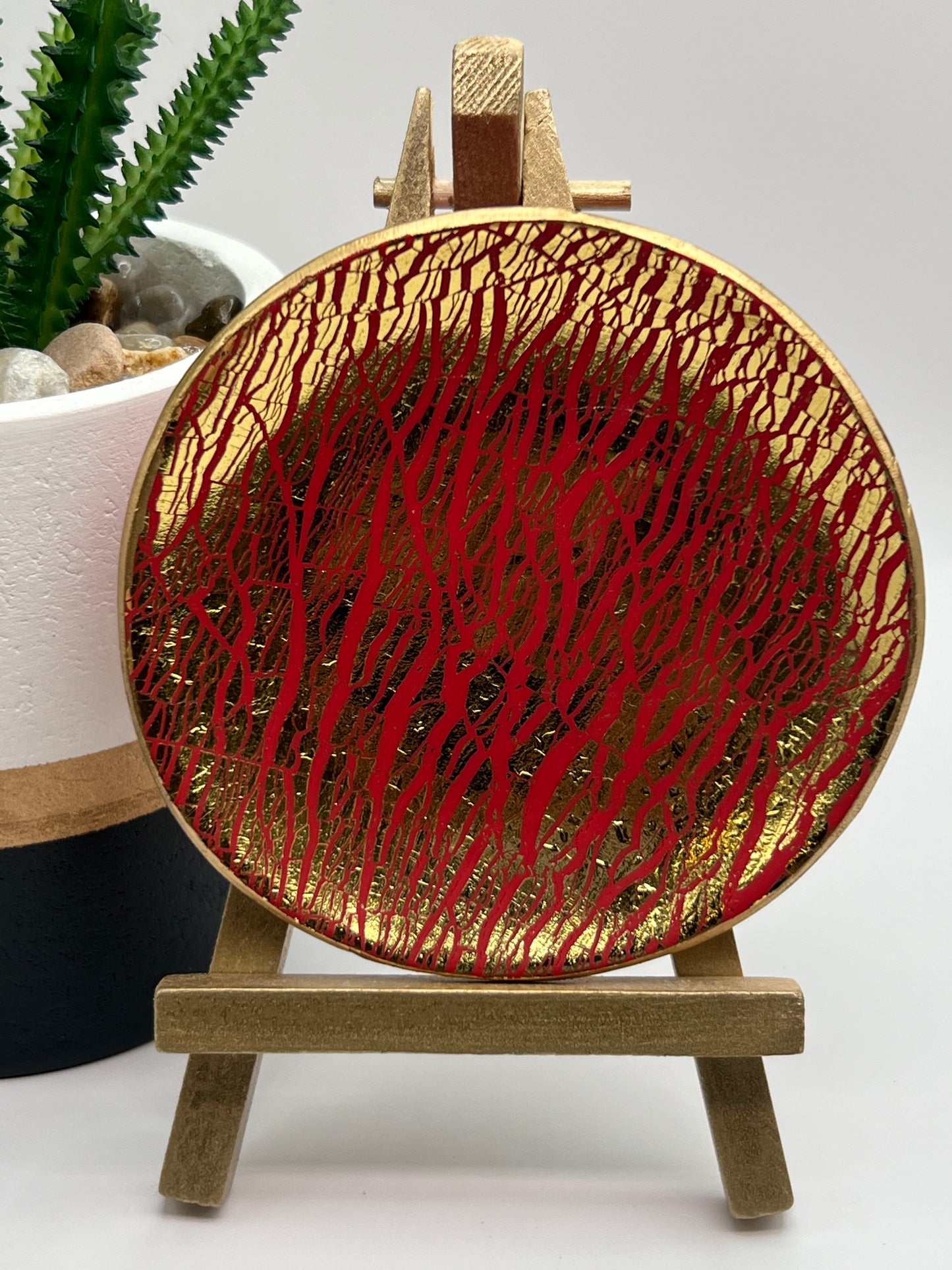 Red gold foiled trinket dish