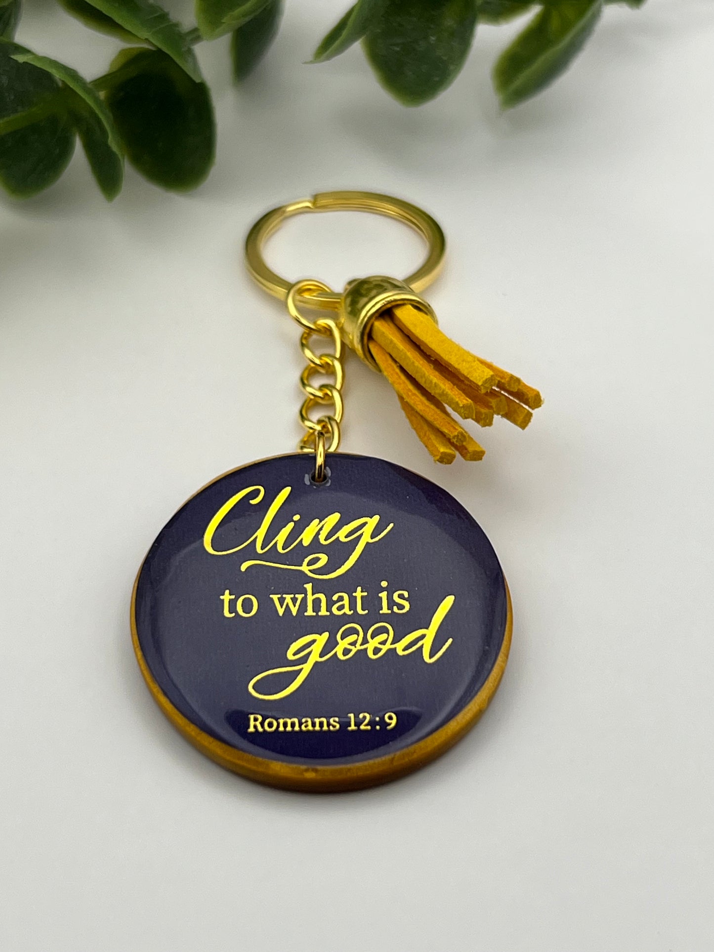 Deep purple Inspirational keychain