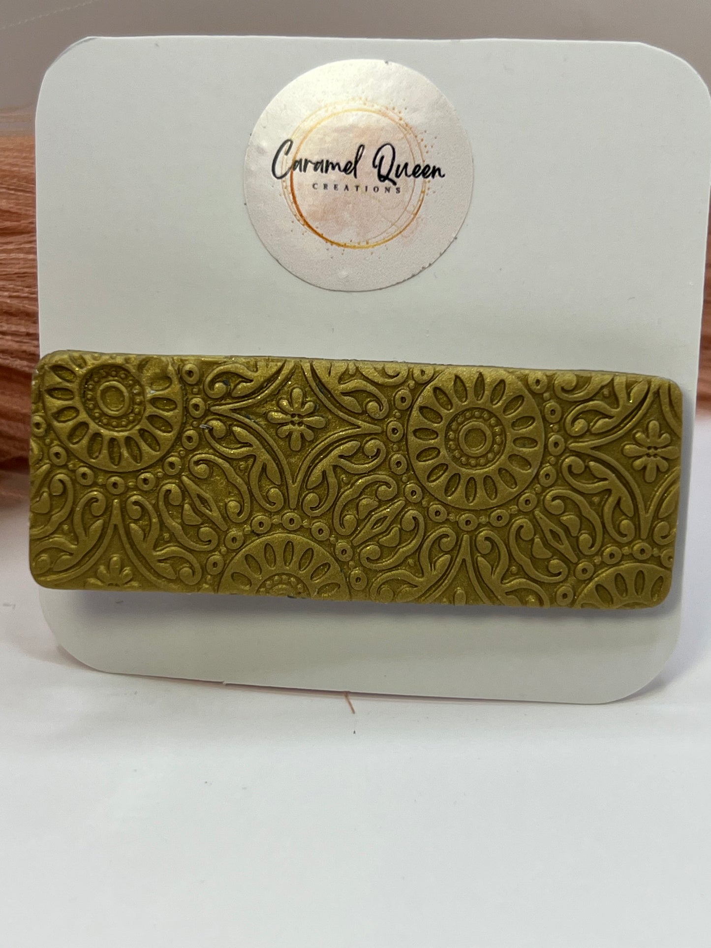 Gold imprinted hair clip