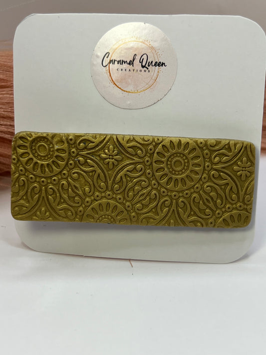 Gold imprinted hair clip