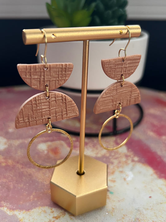 Bronze abstract dangles