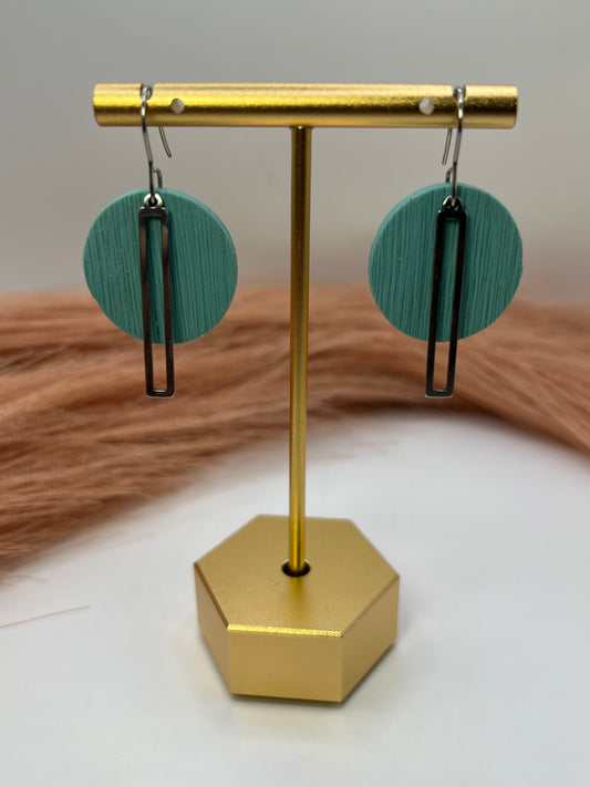 Turquoise circular dangles