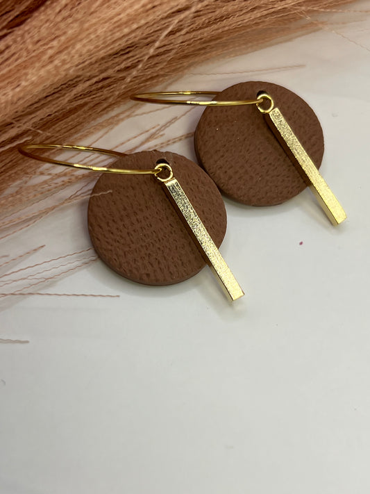 Steel bar circle dangles