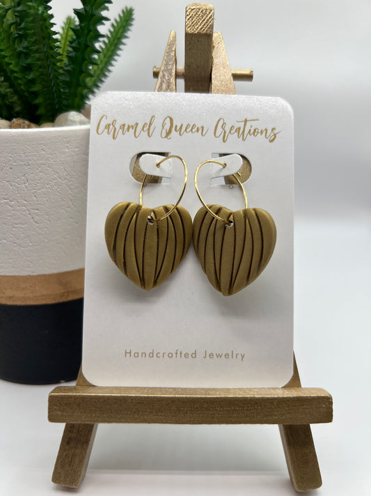 Gold heart shaped dangled