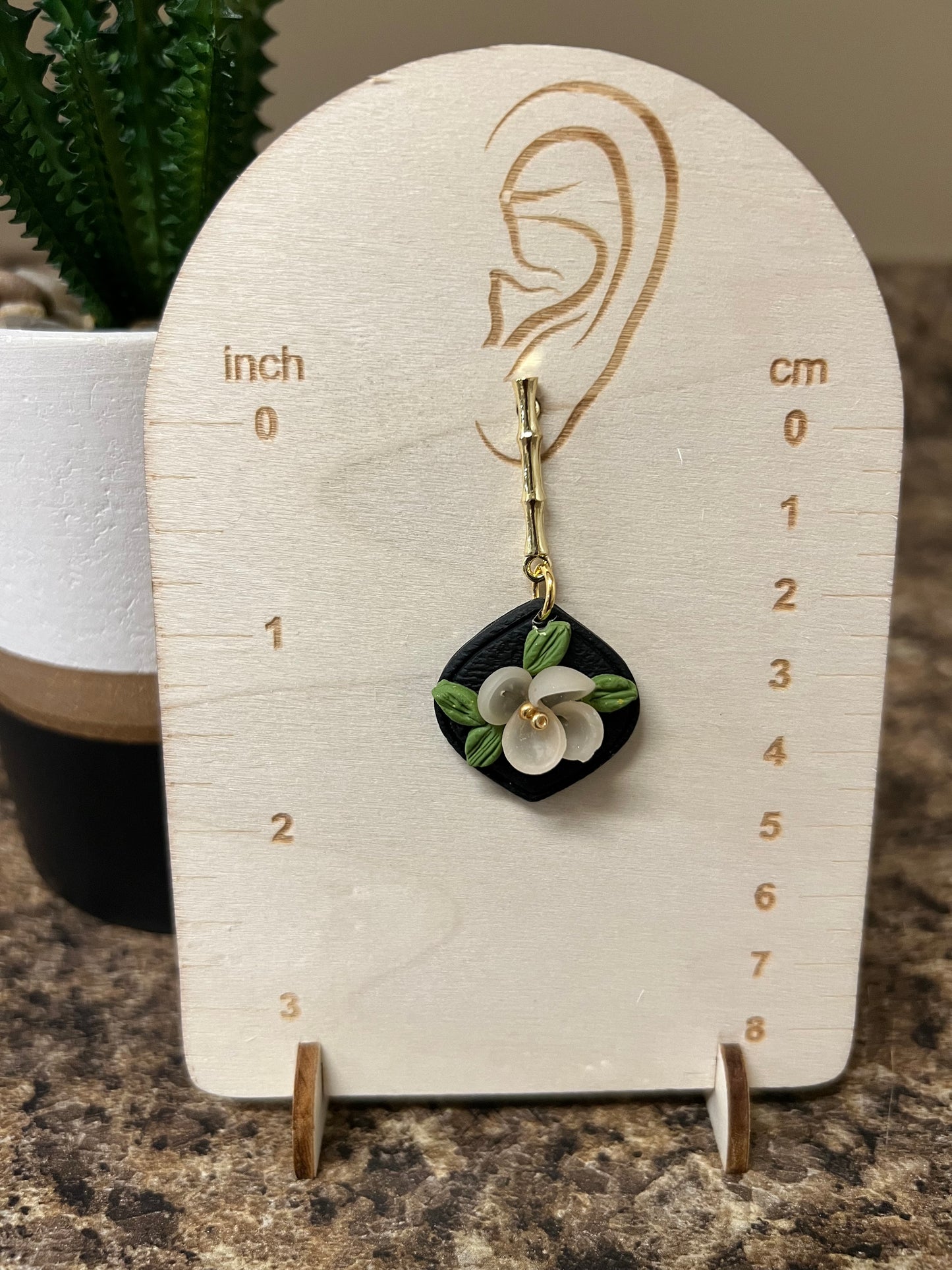 Ivory flower dangle