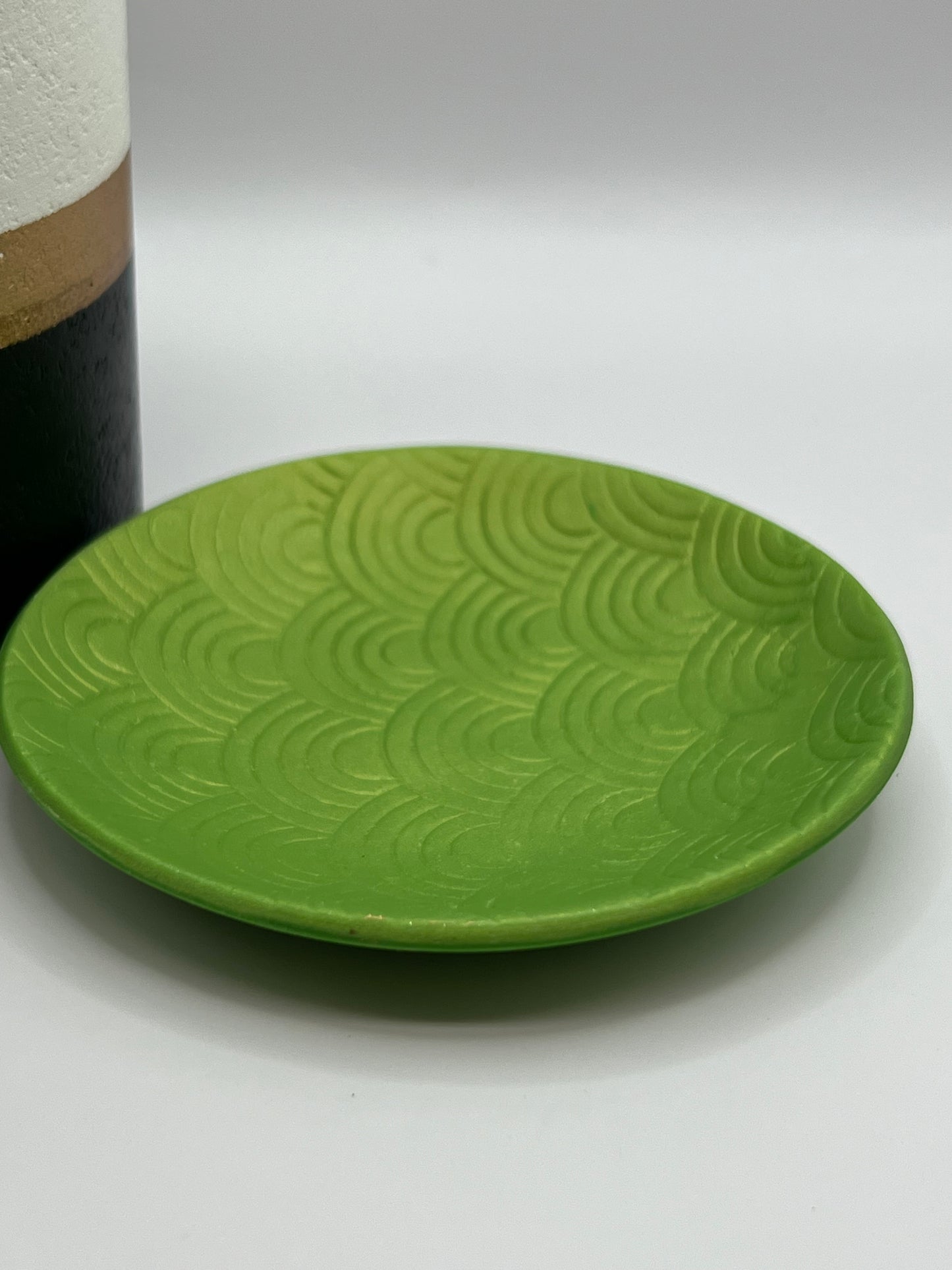 Apple green trinket dish