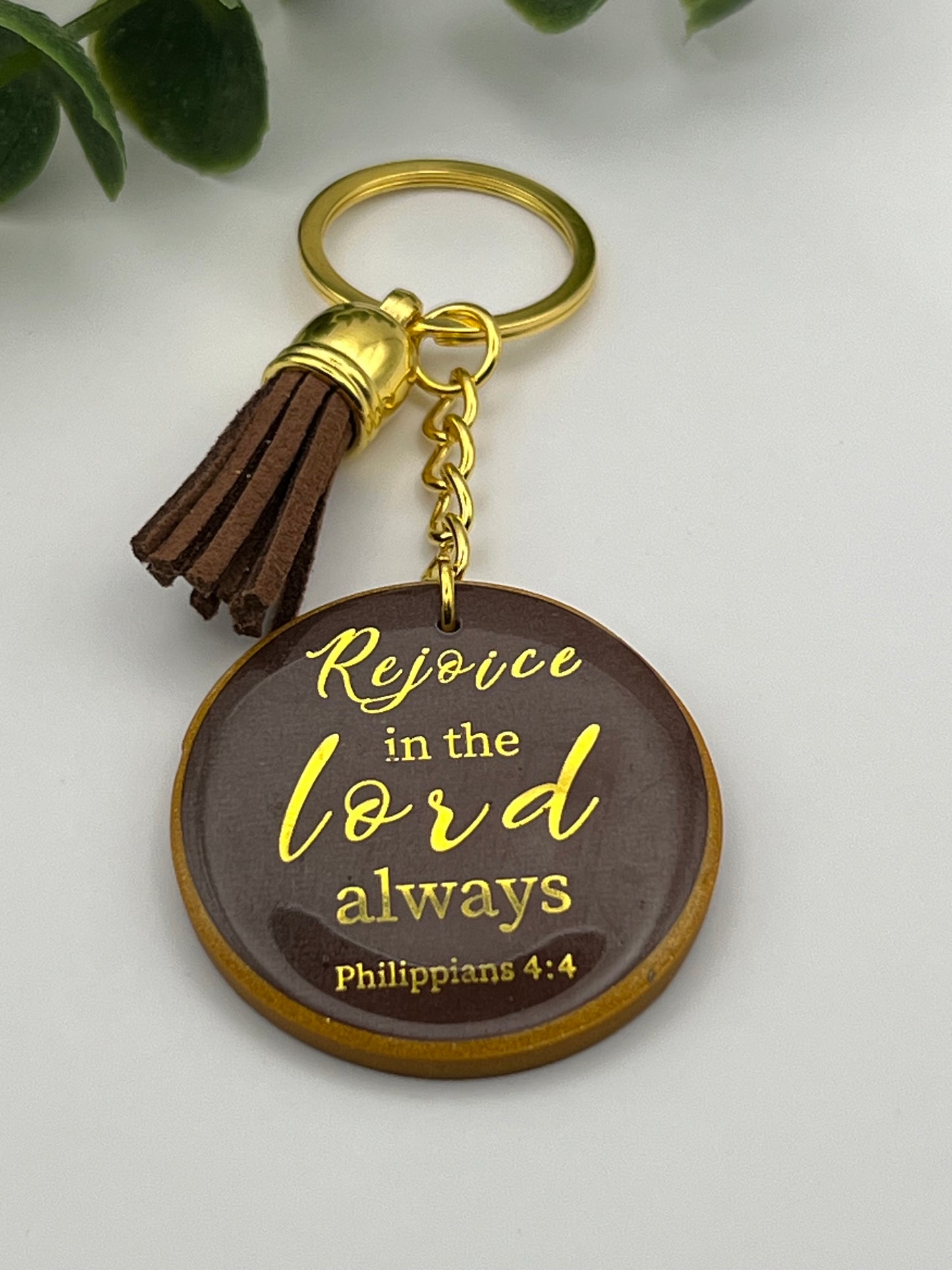 Brown Inspirational keychain