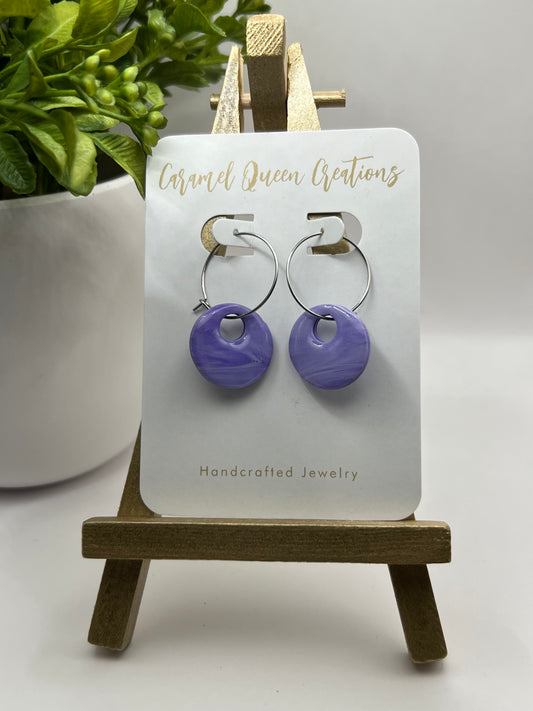 Lavender small circle dangles