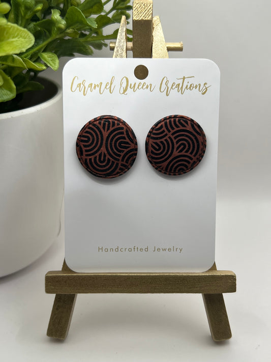 Black and bronze stud polymer clay