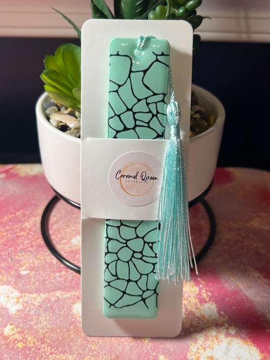 Mint green and black bookmark