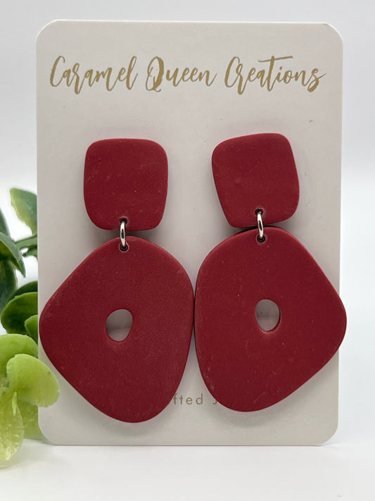 Red boho dangles