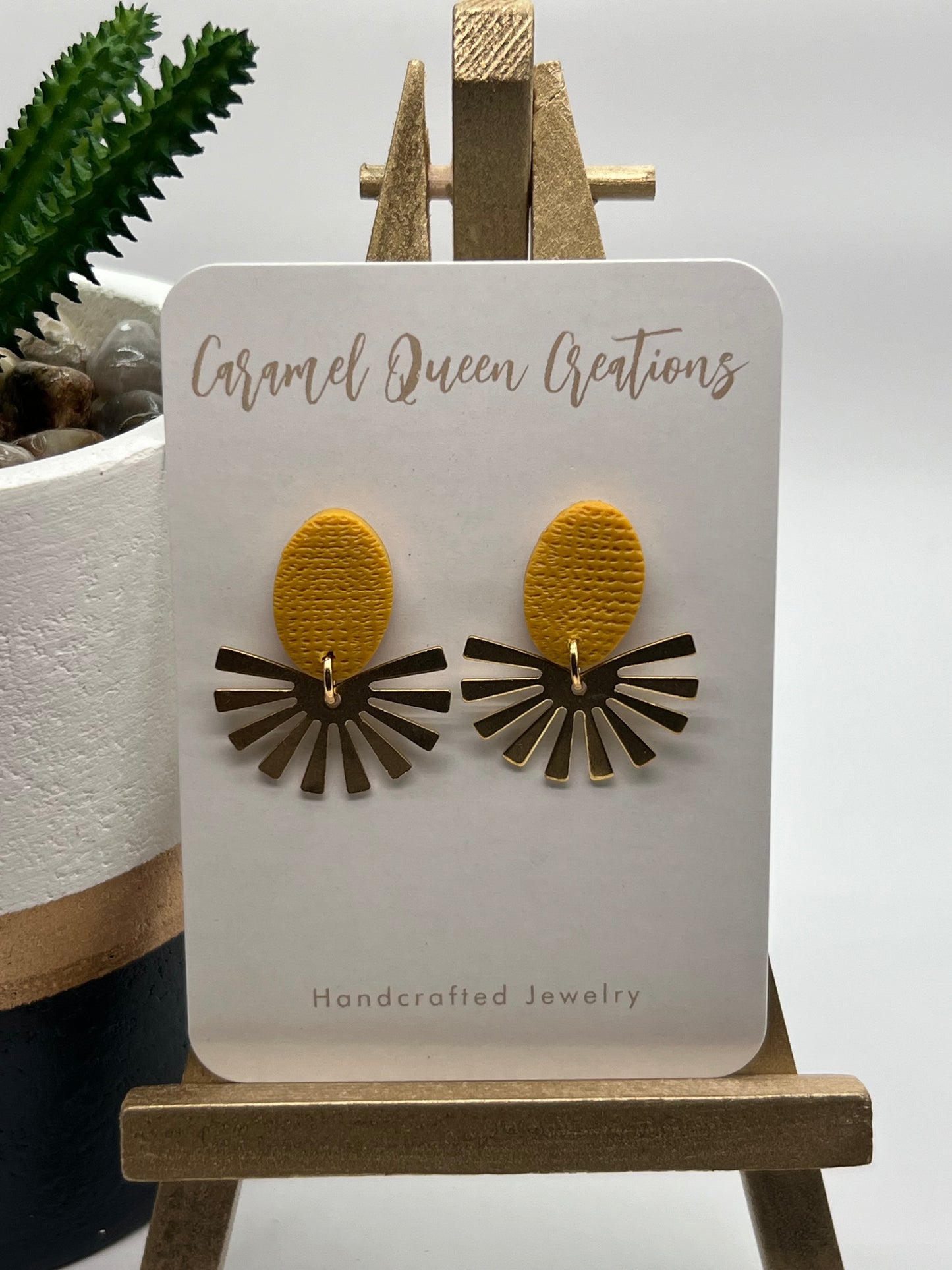 Yellow oval dangles