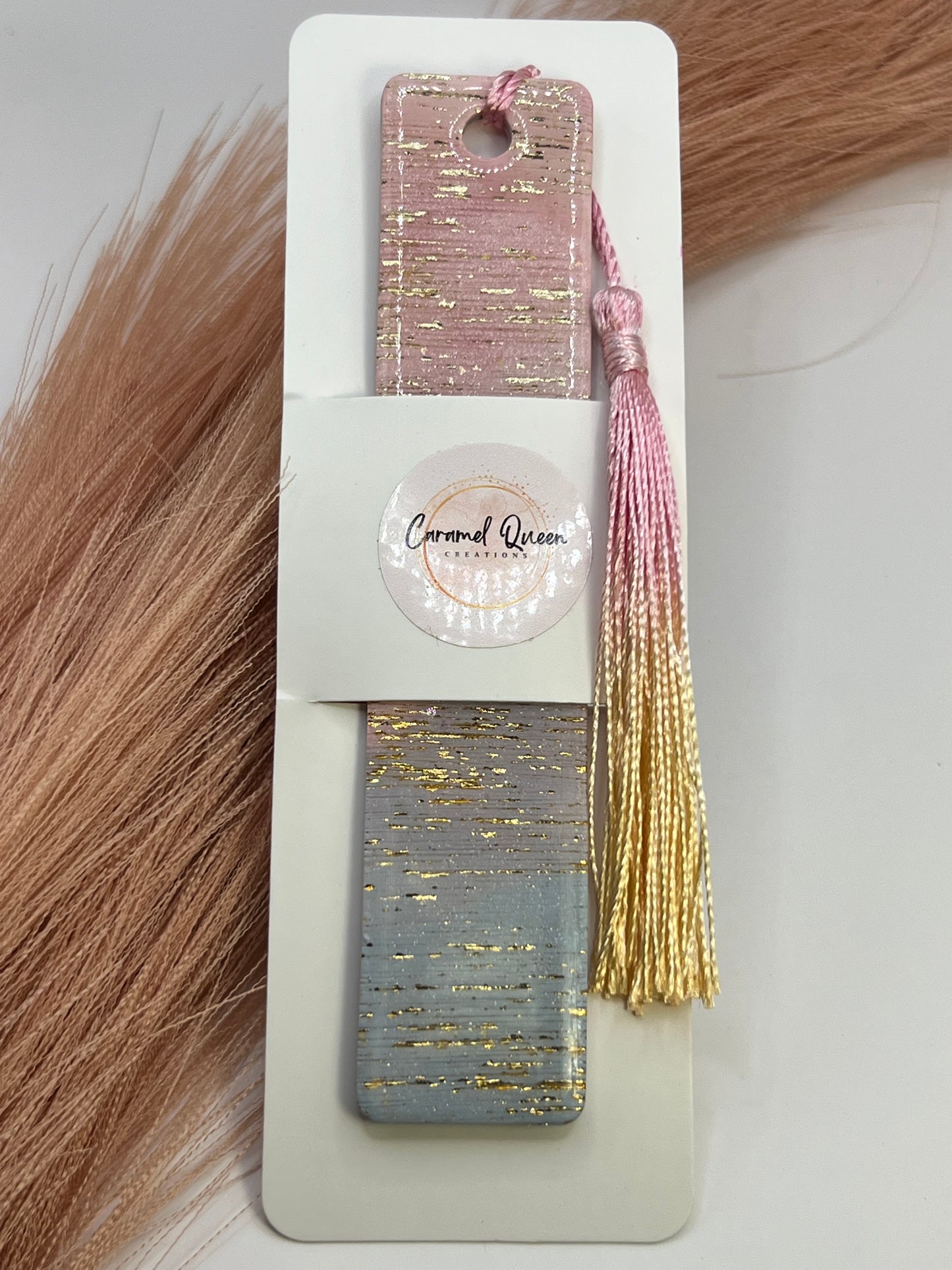 Multicolored gold foil bookmark