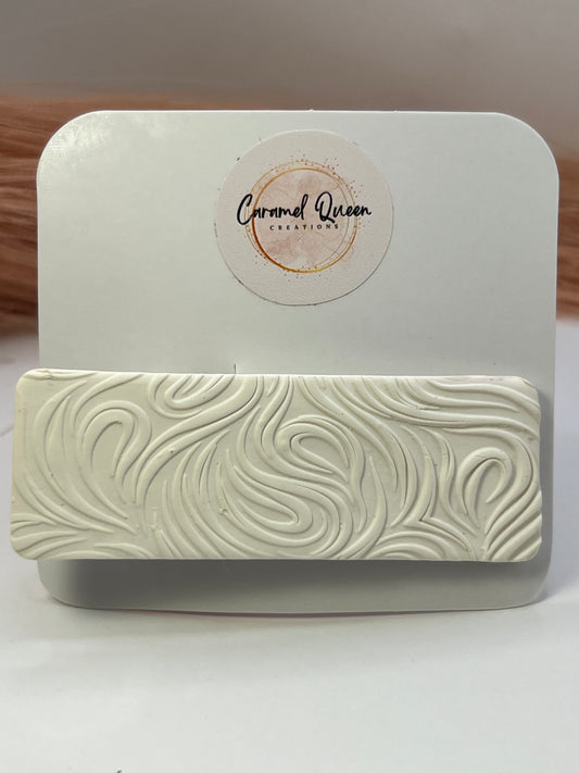 White swirled hair clip