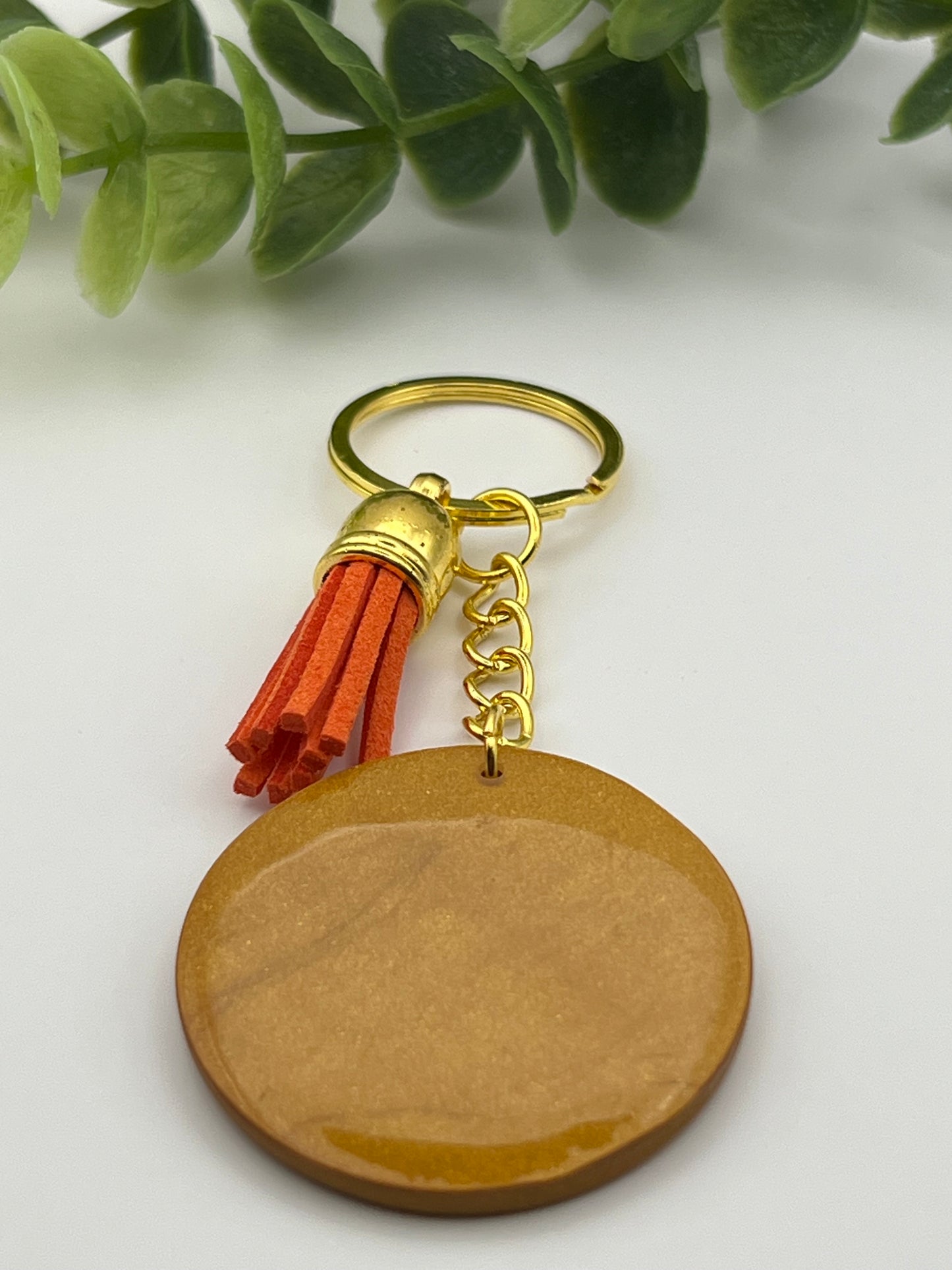 Burnt orange Inspirational keychain