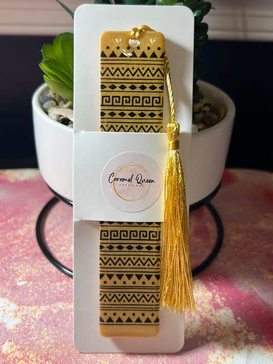 Gold and black tribal bookmark