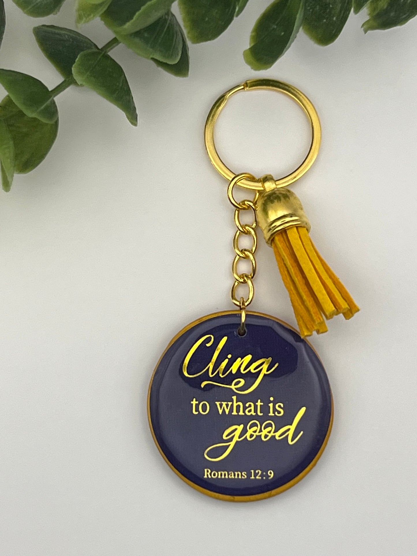 Deep purple Inspirational keychain